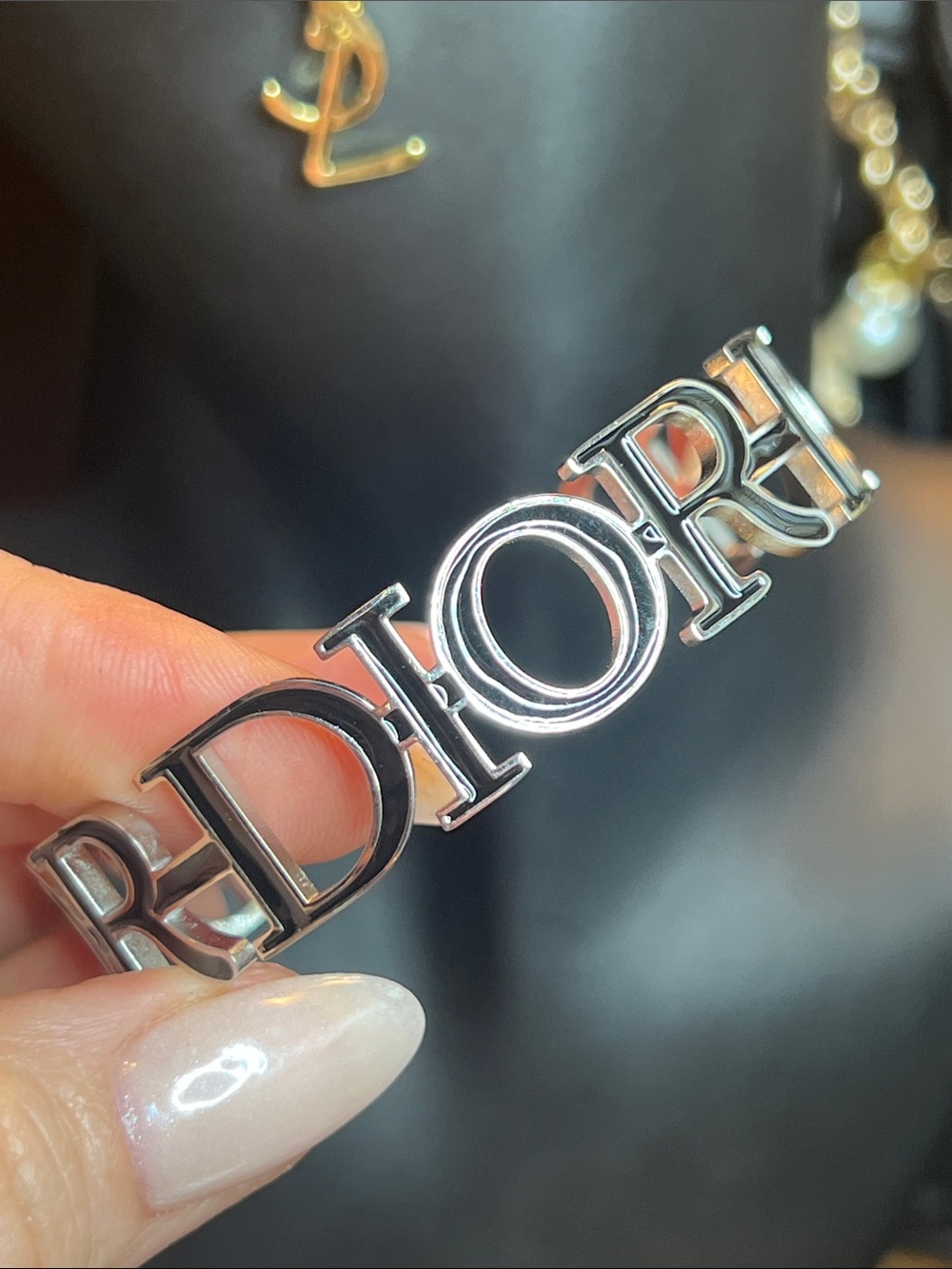 Silver Lettering Bracelet